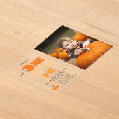 One Cutie Pie Invite 1st First Birthday Cute Photo アクリル招待状 (レイダウン)