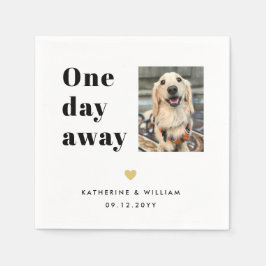 One Day 遠くに Pet Photo's結婚 Rehassal Dinner スタンダードカクテルナプキン