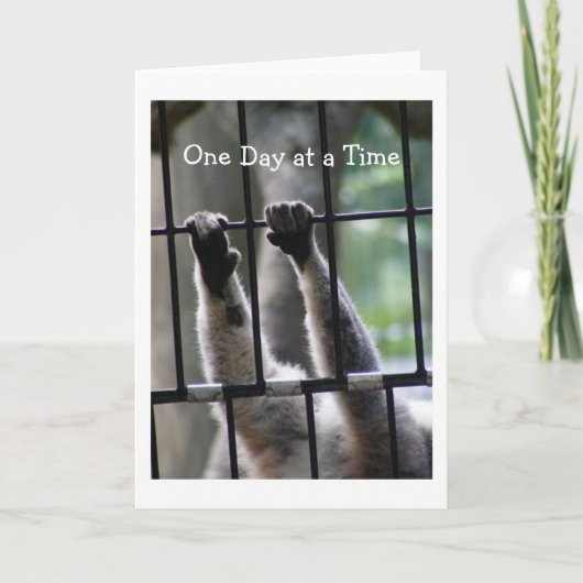 「One Day at a Time」、やる気を起こさせる引用文 カード (正面)