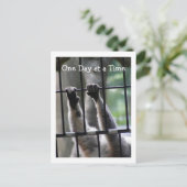 「One Day at a Time」、やる気を起こさせる引用文 ポストカード (スタンド正面)