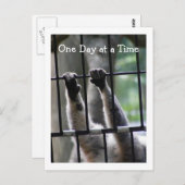 「One Day at a Time」、やる気を起こさせる引用文 ポストカード (正面/裏面)