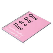 One Day at a Time カスタムManagement Personal Growth J ノートブック (左側)