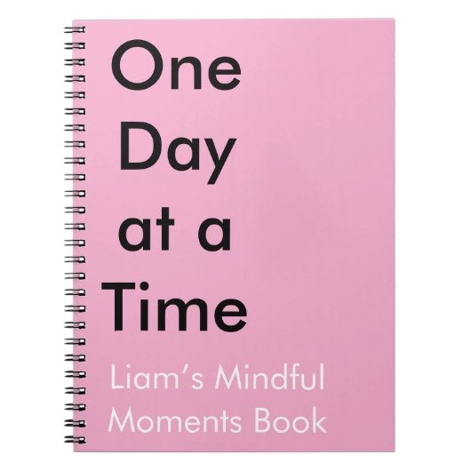 One Day at a Time カスタムManagement Personal Growth J ノートブック (正面)