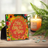 One Day at a Time 感動的 Orangeフローラ フォトプラーク