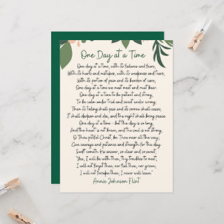 One Day At A Time Annie Johnson Flint Postcard 招待状