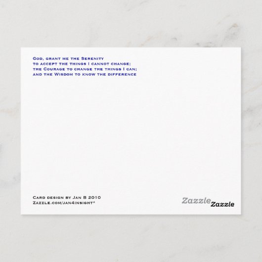 One Day at a Time Blue Starはがき ポストカード (裏面)