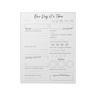 One Day at a Time Daily Mood Tracker ノートパッド
