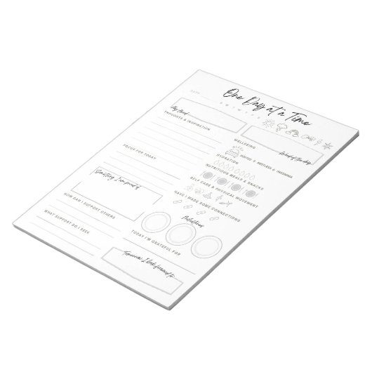 One Day at a Time Daily Mood Tracker ノートパッド (アングル)