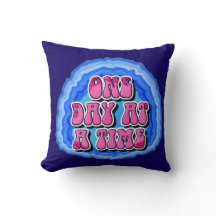 One Day At A Time Geode 12 Step AA Recovery Slogan