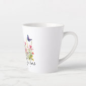 One Day at a Time Inspirational Quote Wildflowers カフェラテマグ (右)