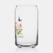 One Day at a Time Inspirational Quote Wildflowers ガラス缶 (左)