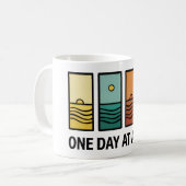 One Day At a Time Mental Health Reminder コーヒーマグカップ (正面左)
