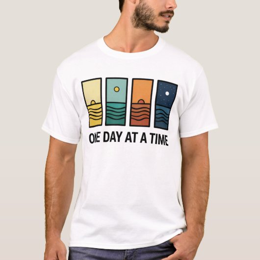 One Day At a Time Mental Health Reminder Tシャツ (正面)