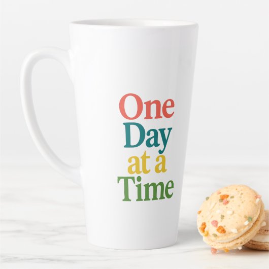 One Day at a Time Motivational Latte Mug カフェラテマグ (インサイチュ)