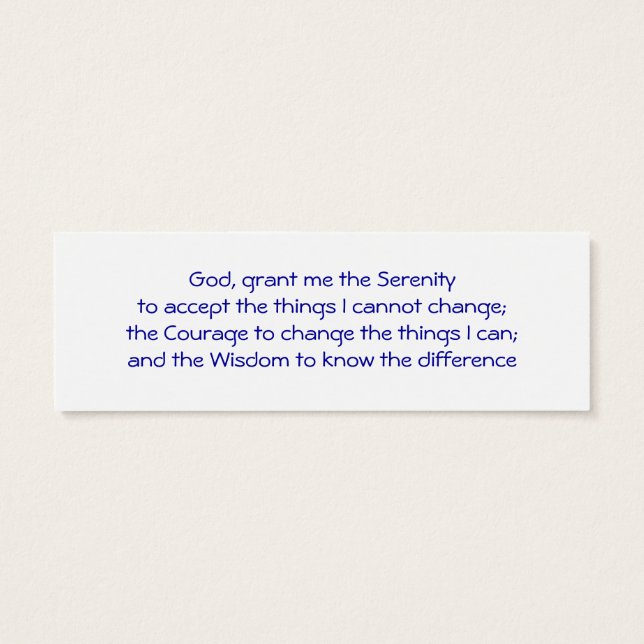 One Day at a Time Radianceブックマーク (裏面)