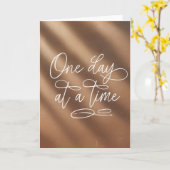 "One Day at a Time" Script Encouragement Card カード (黄色い花)