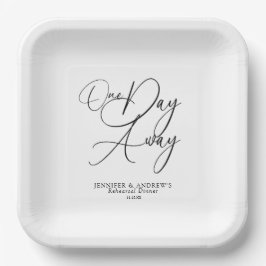 One Day Away Elegant Rehearsal Dinner  ペーパープレート