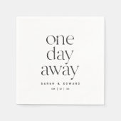 One Day Away Minimalist Rehearsal Dinner スタンダードカクテルナプキン (正面)