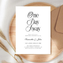 One Day Away Modern Chic Wedding Rehearsal Dinner