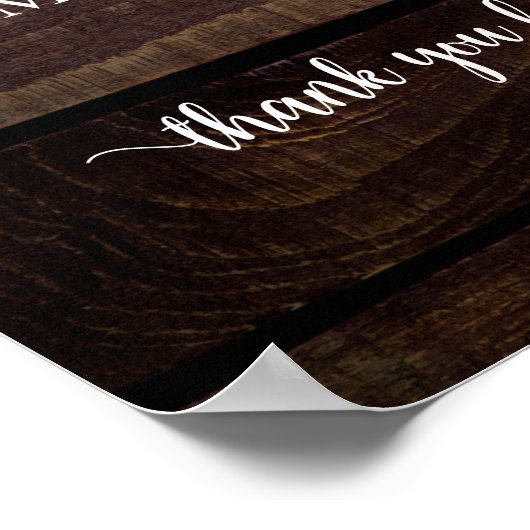 One day away, Wedding Rehearsal Dinner Welcome Pos ポスター (角)