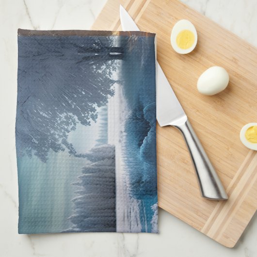 One day in winter キッチンタオル (四つ折り)