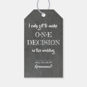 One Decision おもしろい Groomsman提案 ギフトタグ