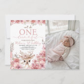 One-deer-ful Photo Birthday Invitation 招待状 (正面)