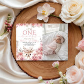 One-deer-ful Photo Birthday Invitation 招待状