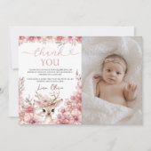 One-deer-ful Photo Thank You Card 招待状 (正面)