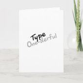 One-derfulの糖尿病T1Dの糖尿病の認識度をタイプして下さい カード (正面)