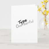 One-derfulの糖尿病T1Dの糖尿病の認識度をタイプして下さい カード (黄色い花)