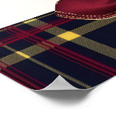 One Derful 1st BIrthday Preppy Plaid Welcome ポスター (角)