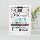 ONE-derful Birthday Invitation暗藍色の氏 招待状 (スタンド正面)