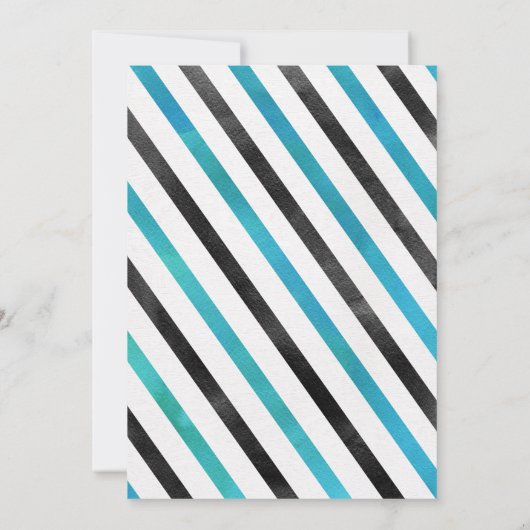 ONE-derful Birthday Invitation暗藍色の氏 招待状 (裏面)