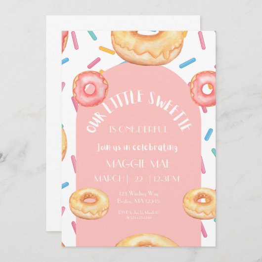 One-derful First Birthday Invitation 招待状 (正面/裏面)