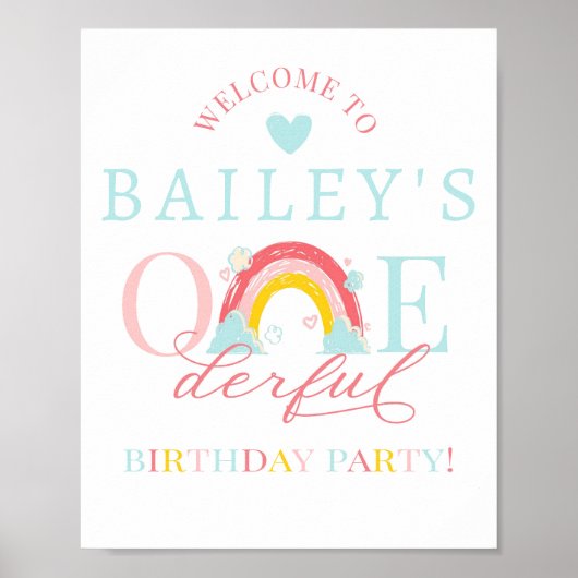 ONE derful, First birthday, Rainbow, ONE,虹 ポスター (正面)