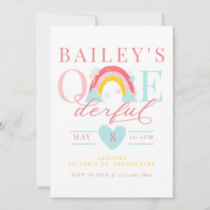 ONE derful, First birthday, Rainbow, ONE,虹 招待状