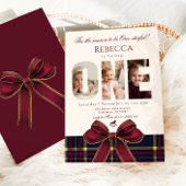 One derful Girl 1st Birthday Photo Preppy Holiday 招待状