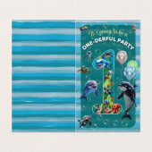 One-derful Party Custom Vertical Birthday Invite 名刺 (外部フラット)