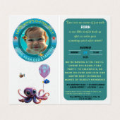One-derful Party Custom Vertical Birthday Invite 名刺 (内部フラット)