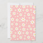 ONE-derful Pink Daisy 1st Birthday 招待状 (裏面)