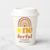 One - Derful Retro First Birthday with Boho Style 紙コップ (裏面)