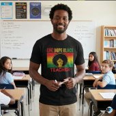 One Dope Black Teacher Afro Fist Black History M Tシャツ
