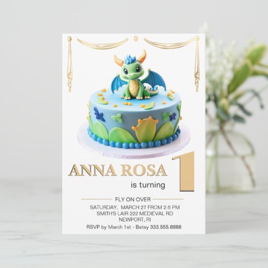 *~* ONE Dragonベビー写真AP88誕生日会 招待状 (スタンド正面)