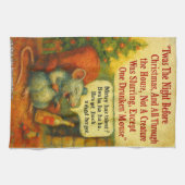 One Drunken' Mouse – Christmas Card Chaos キッチンタオル (横)