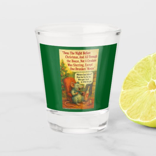 One Drunken' Mouse – Christmas Card Chaos ショットグラス (正面)
