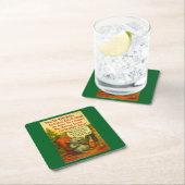 One Drunken' Mouse – Christmas Card Chaos スクエアペーパーコースター (インサイチュ)