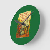 One Drunken' Mouse – Christmas Card Chaos ラウンド壁時計 (傾斜)