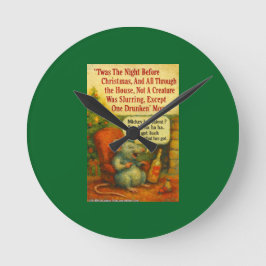 One Drunken' Mouse – Christmas Card Chaos ラウンド壁時計