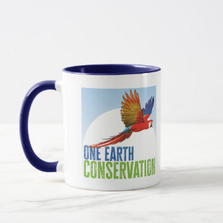 One Earth Conservationコーヒーマグブルーインテリア マグカップ